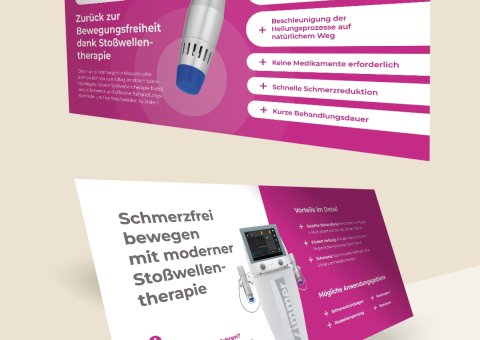 arbeitsbeispiel Flyer für Physiotherapie Natalja Friedrich