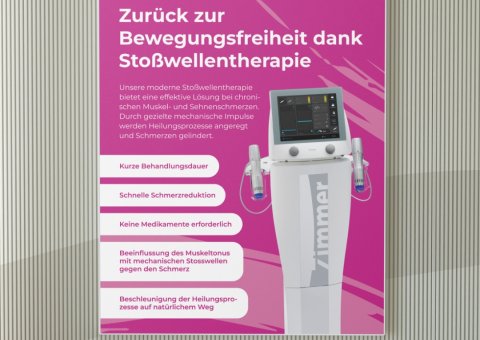 arbeitsbeispiel Plakat für Physiotherapie Natalja Friedrich